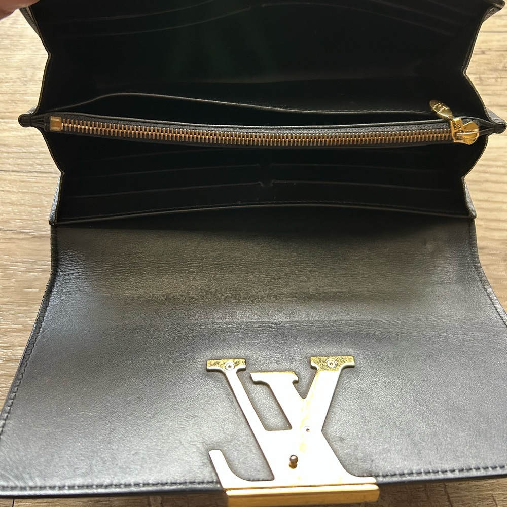 Louis Vuitton Louise Patent Leather Wallet Gold Black Limited Edition - Picture 7 of 8